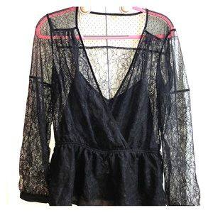 Black lace top